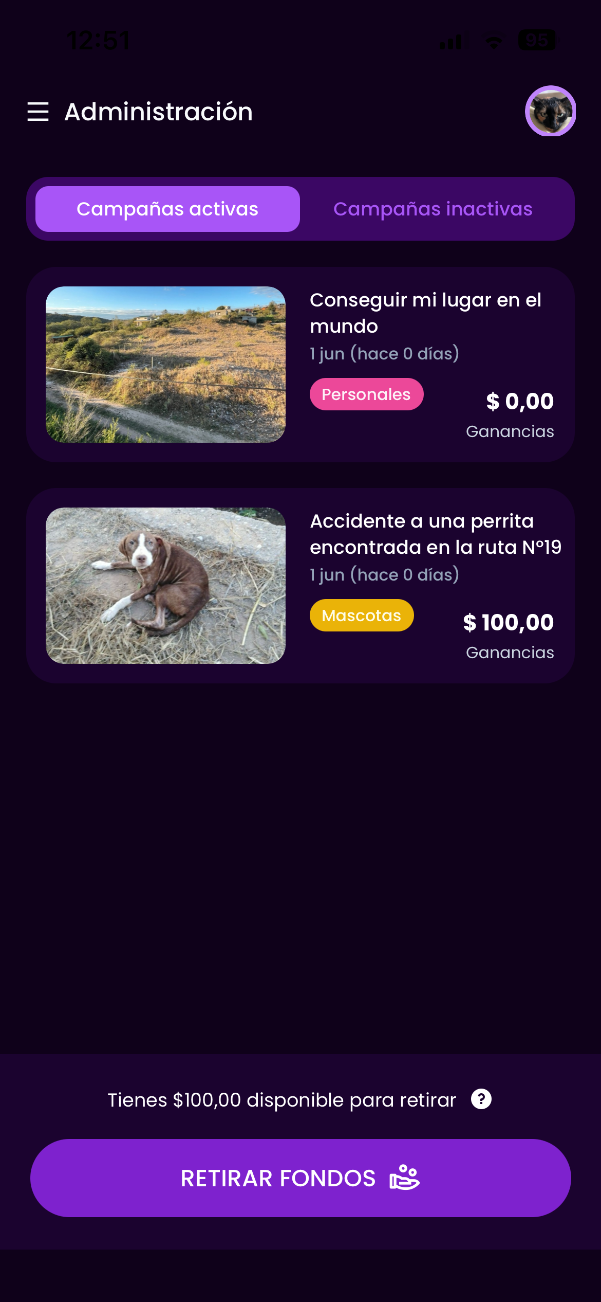 Sección de retiro de fondos del embajador — vista 1