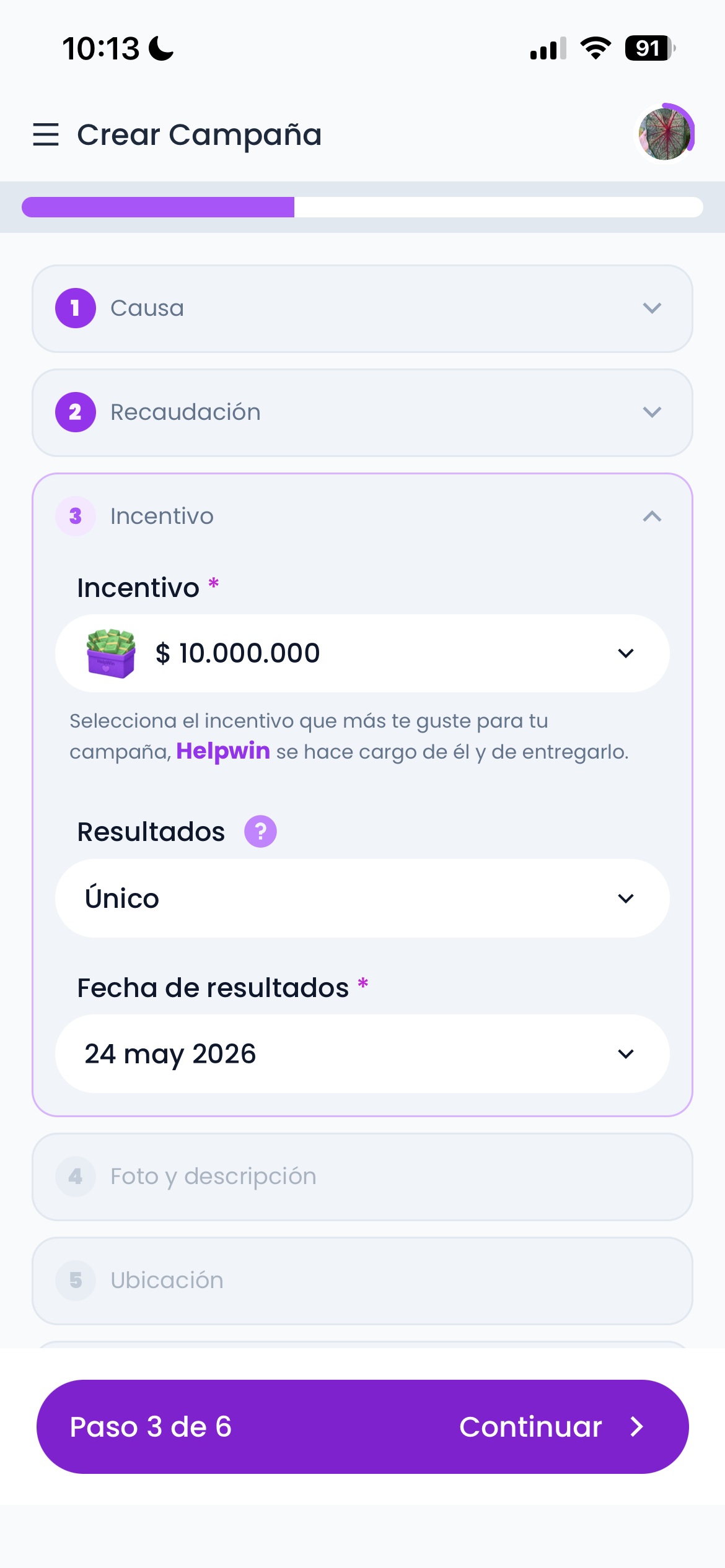 Seleccioná incentivo principal