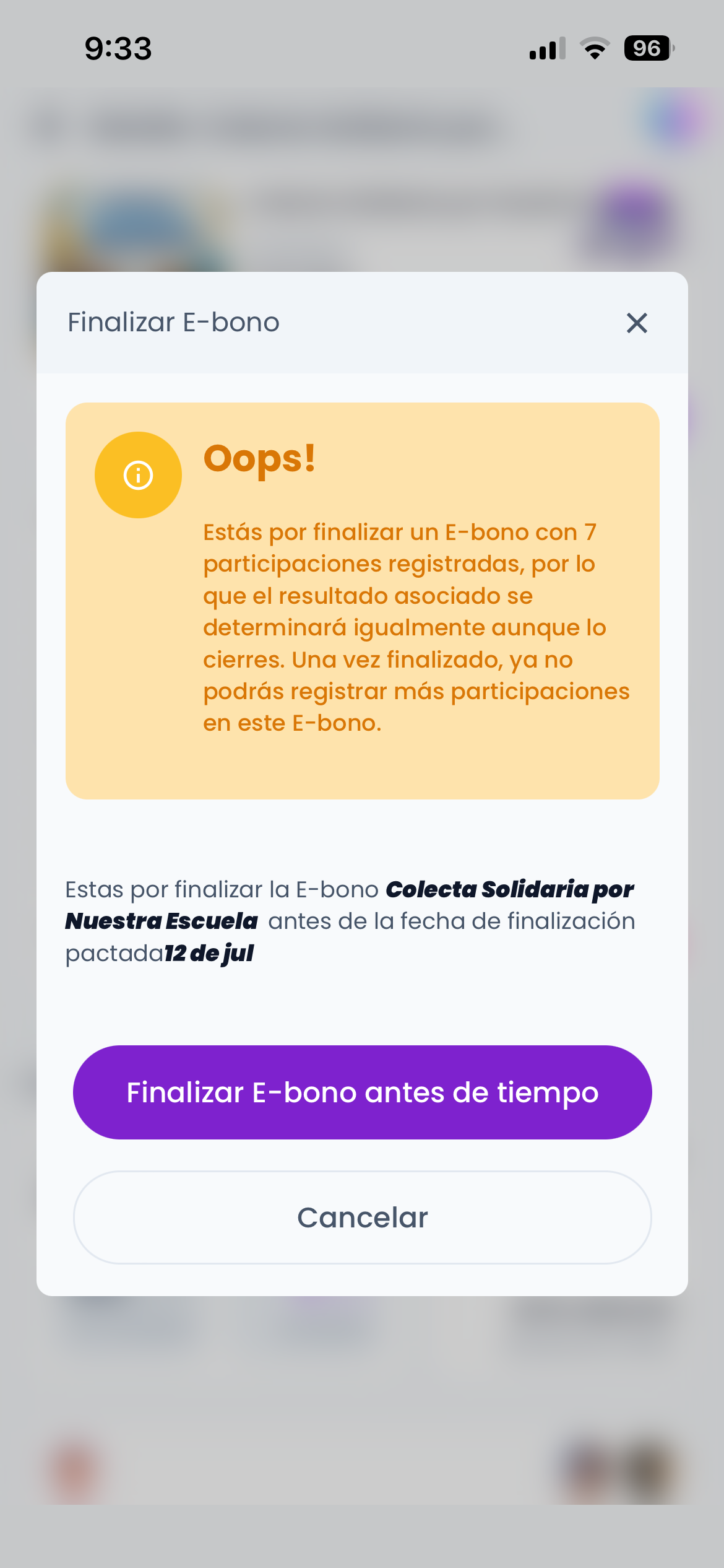 Finalizar dos