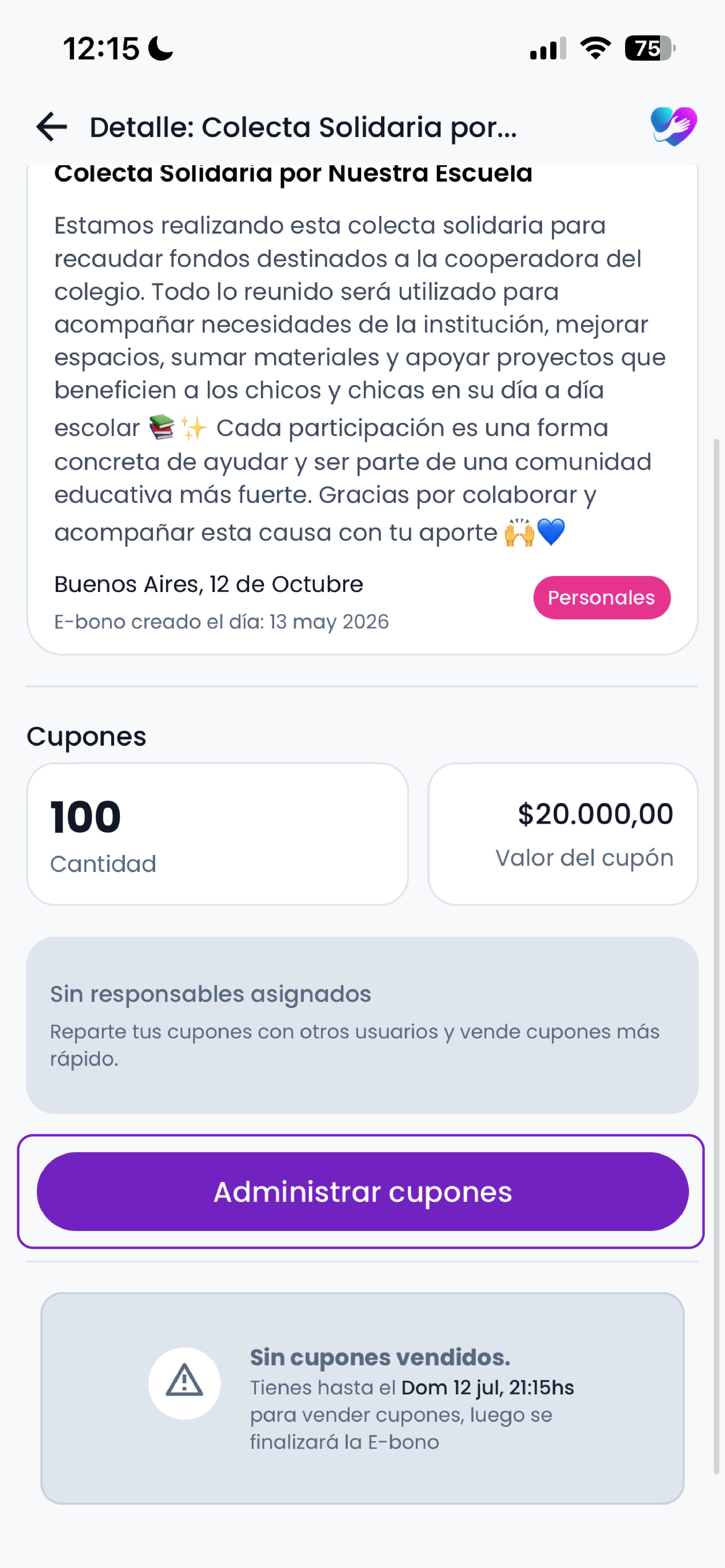 Cupón disponible para activar