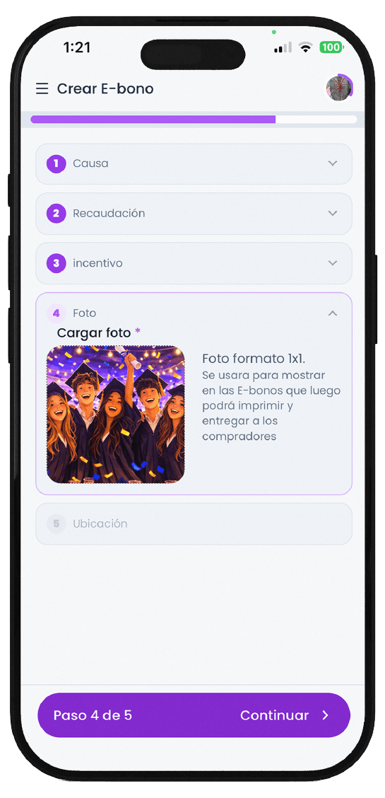 Cómo crear un E-bono en HelpWin: Paso Tres